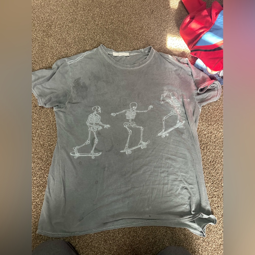 Urban outfitters skeleton skater tee